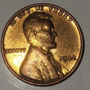 Penny 1942 Lincoln Cent Fantastic coin no mint mark